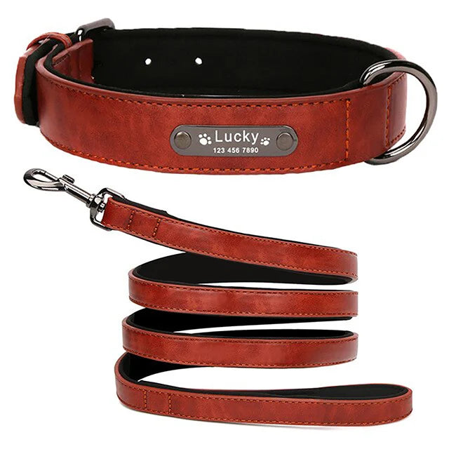 Custom Luxury Personalized Leather Dog Collar ATHLEXES
