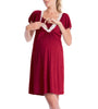 LuxeMaternity Lace Nightgown with Adjustable Belt ATHLEXES