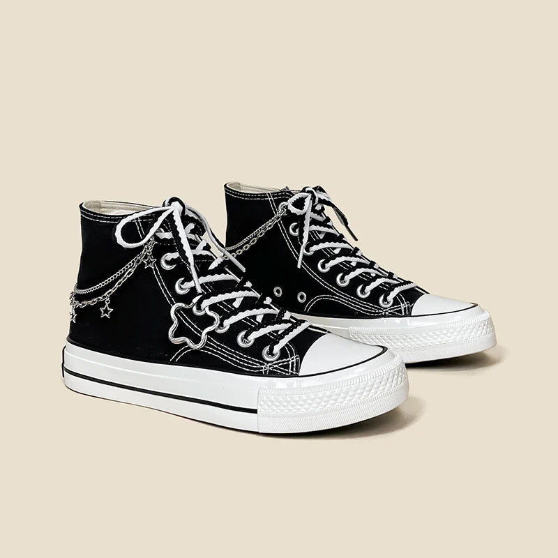 Amy and Michael Women's High Top Canvas Sneakers ATHLEXES