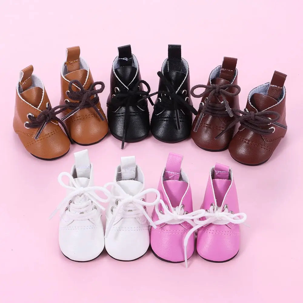 Mini Doll Boot Shoes for 20cm Plush Dolls - Stylish 5-5.5cm Accessories ATHLEXES
