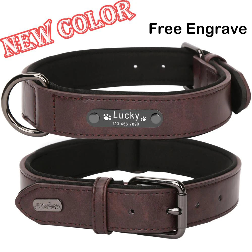 Custom Luxury Personalized Leather Dog Collar ATHLEXES