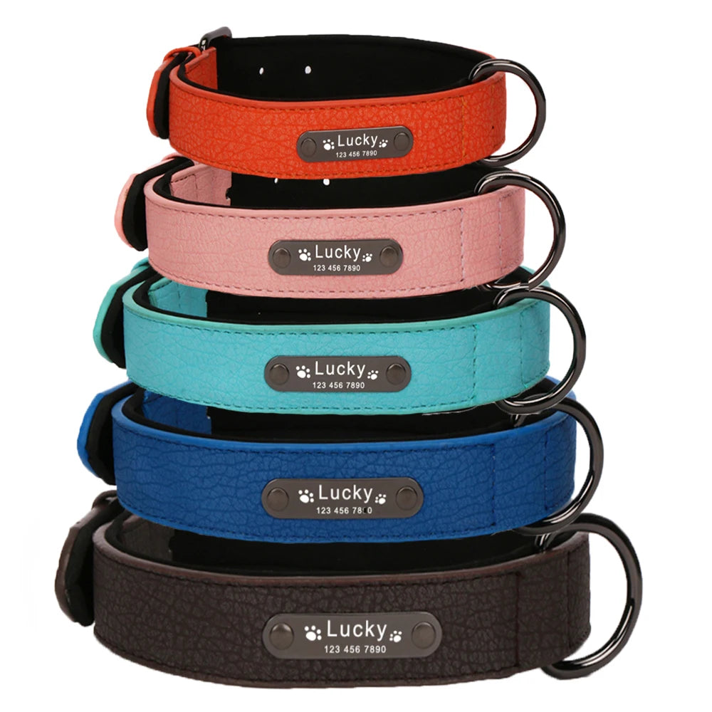 Custom Luxury Personalized Leather Dog Collar ATHLEXES