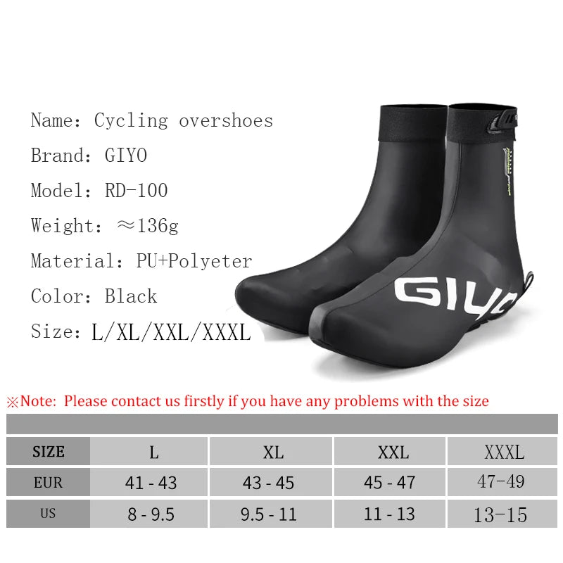 GIYO Waterproof Cycling Shoe Covers for MTB and Road Racing ATHLEXES