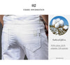 Classic White Slim Fit Stretch Jeans for Men ATHLEXES