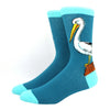 2024 Hiphop Funny Animal Dress Socks for Men - Flamingo & Penguin ATHLEXES