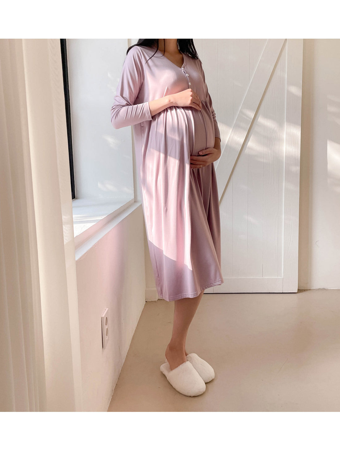 Maternity Comfort Nursing Sleepwear Gown ATHLEXES