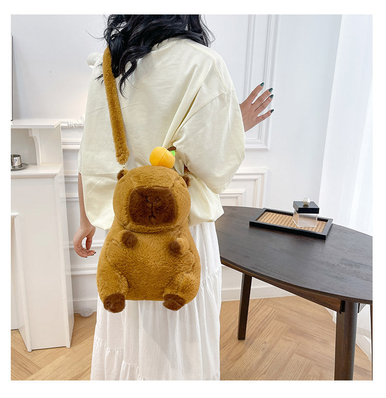 Kawaii Capybara Plush Backpack for Kids ATHLEXES