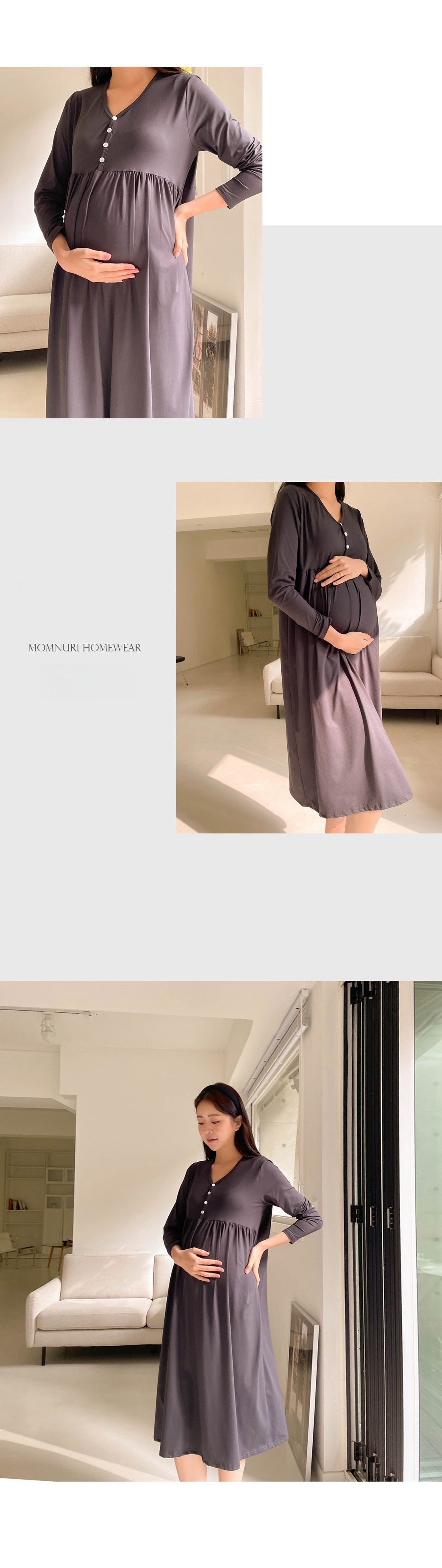 Maternity Comfort Nursing Sleepwear Gown ATHLEXES