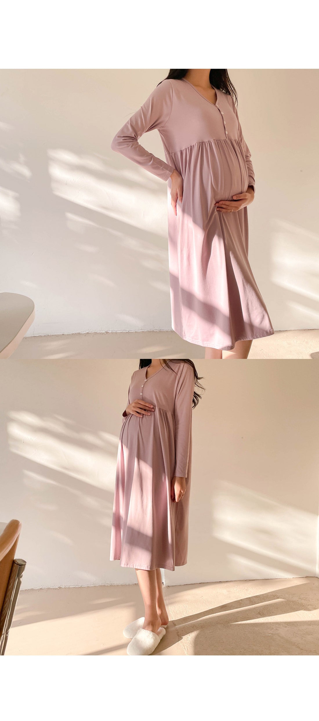Maternity Comfort Nursing Sleepwear Gown ATHLEXES