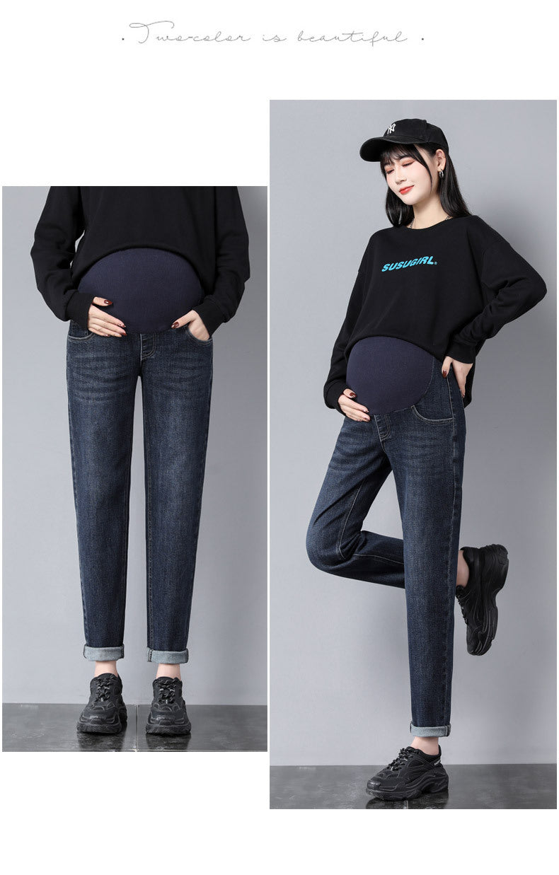 Maternity Boyfriend Jeans: Comfortable High Waist Denim ATHLEXES