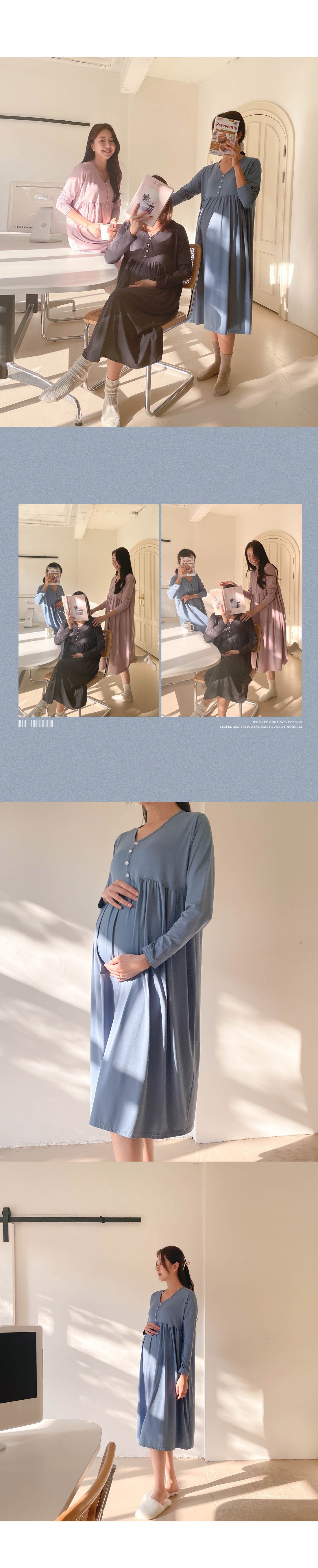 Maternity Comfort Nursing Sleepwear Gown ATHLEXES