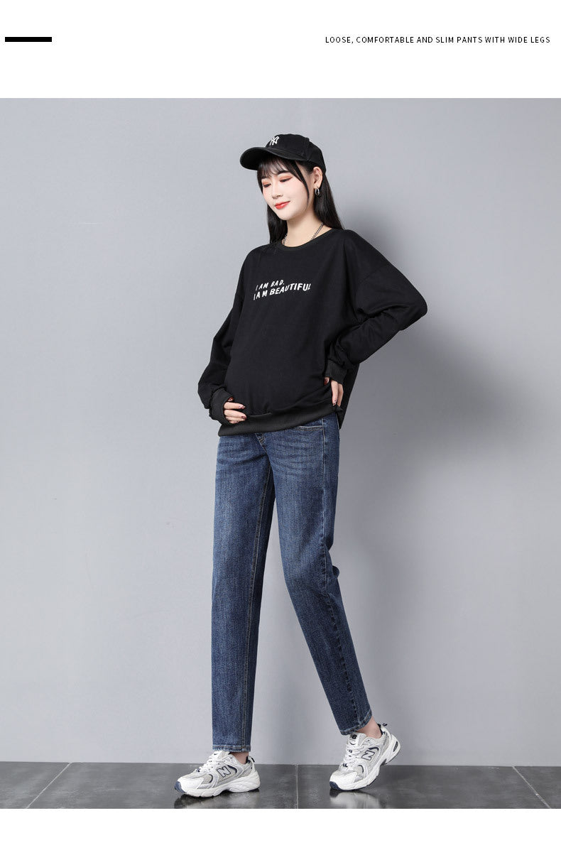 Maternity Boyfriend Jeans: Comfortable High Waist Denim ATHLEXES