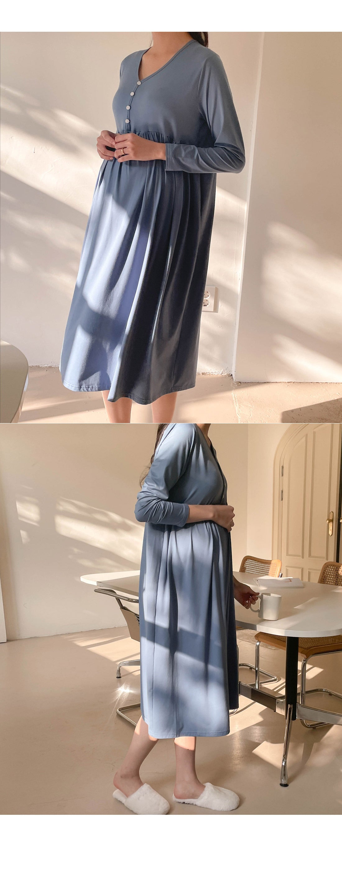 Maternity Comfort Nursing Sleepwear Gown ATHLEXES