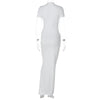 Elegant V-Neck Side Slit Maxi Dress for Women ATHLEXES