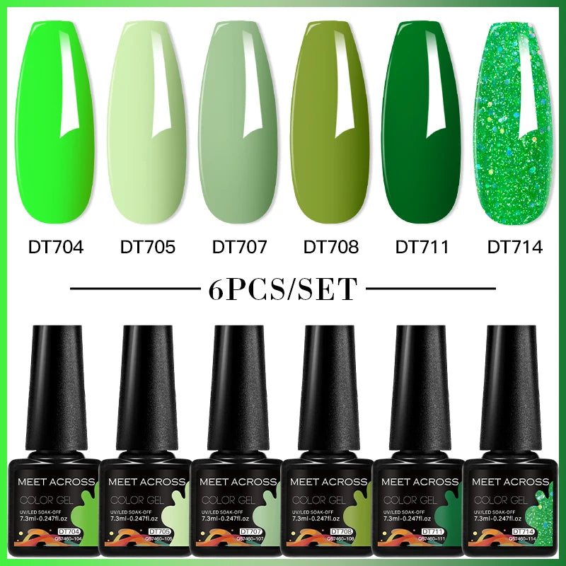 NailArt Pro 6pc UV Gel Polish Kit for Manicure ATHLEXES