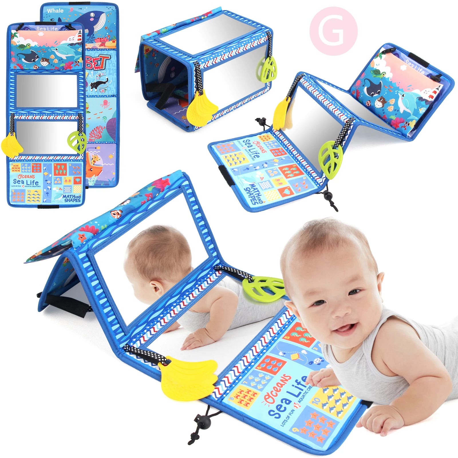 Interactive Baby Cloth Book with Mirror ATHLEXES