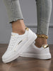 Chic Heighten Faux Leather Lace-Up Skate Sneakers ATHLEXES