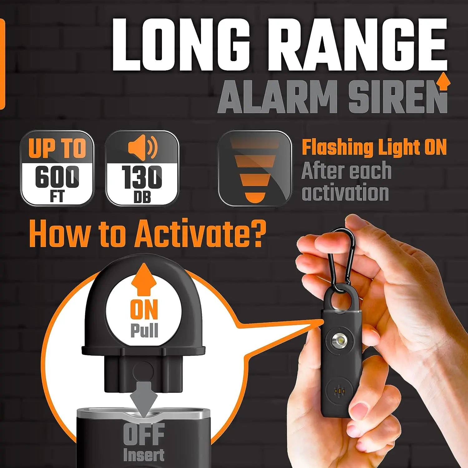 Ultimate 130dB Personal Self Defense Alarm Keychain for Women ATHLEXES
