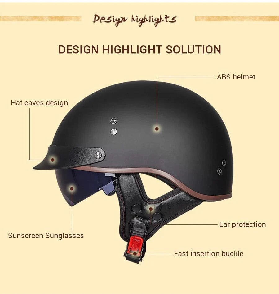 RetroGuard Half Motorcycle Helmet ATHLEXES