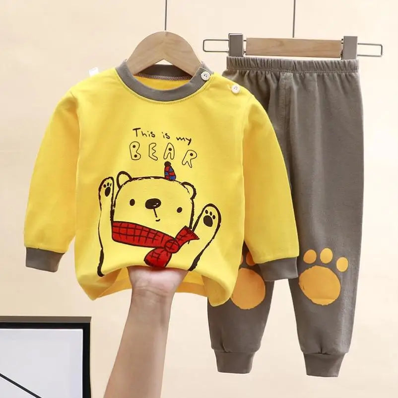 CozyCotton Cartoon Toddler Pajama Set ATHLEXES