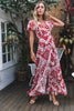 Chic V Neck Summer Slit Maxi Dress for Women ATHLEXES