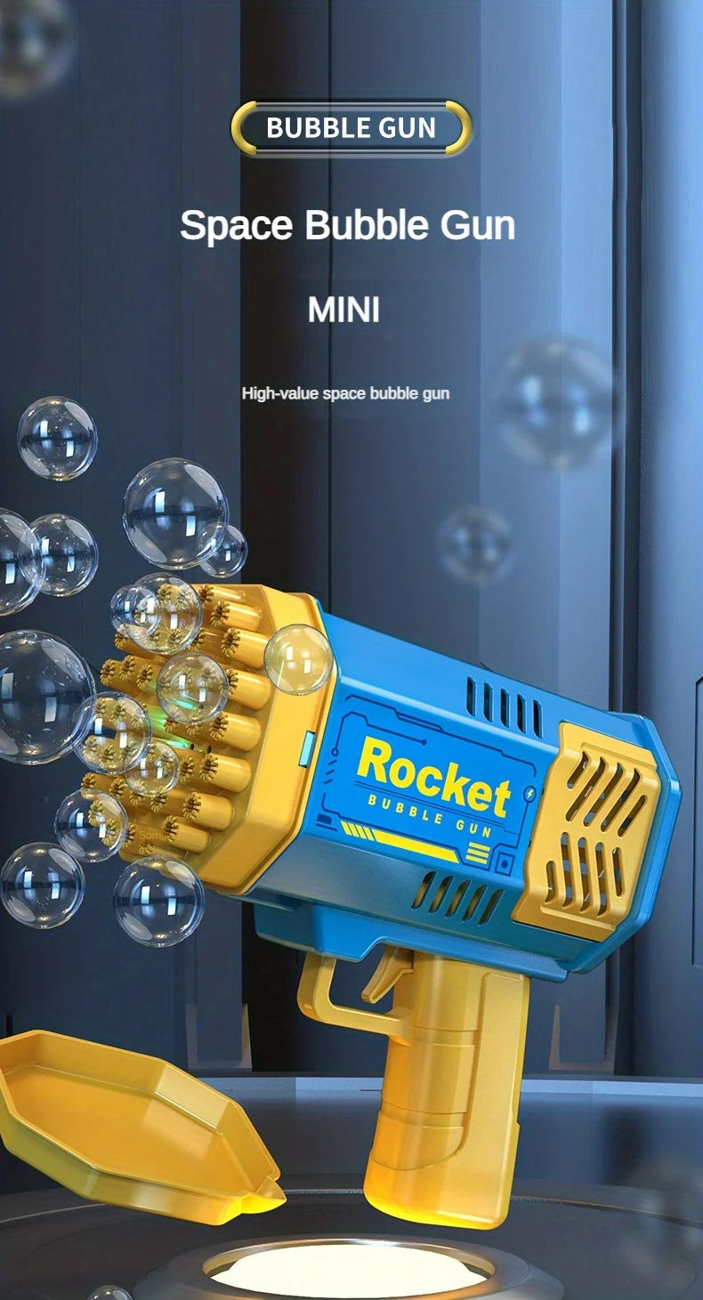 Kids' 40-Hole Rocket Bubble Gun with LED Light ATHLEXES
