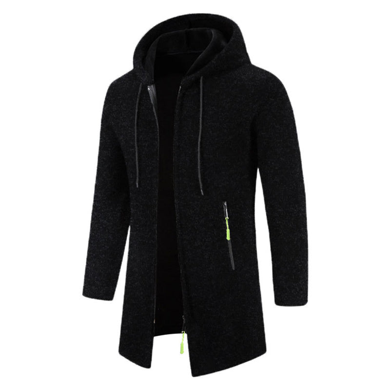 Urban Luxe Zippered Hoodie: Oversized Black Winter Sweatwear ATHLEXES