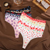 FINETOO 4Pcs Ultra Soft Leopard Print Thongs Comfort Lingerie ATHLEXES