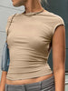 Blue Y2K Backless Crop Top for Women ATHLEXES