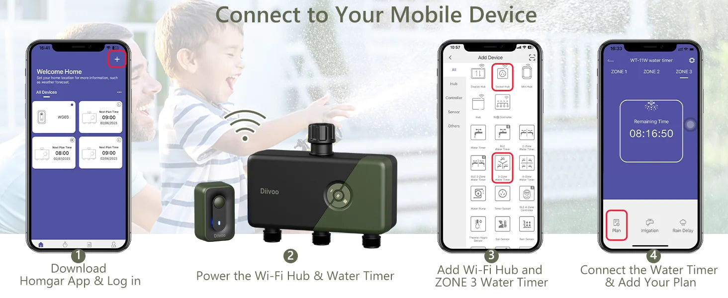 Diivoo Smart WiFi Garden Irrigation Timer with Alexa ATHLEXES