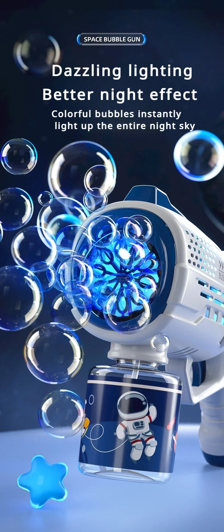 Astronaut Bubble Blaster Automatic Bubble Gun ATHLEXES