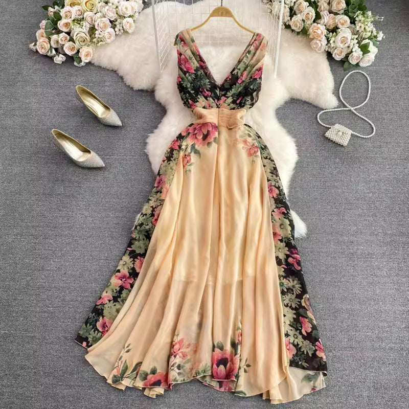 Oceanlove Floral A-Line Summer Dress ATHLEXES