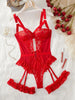 Elegant Lace Garter Lingerie Set with Choker ATHLEXES
