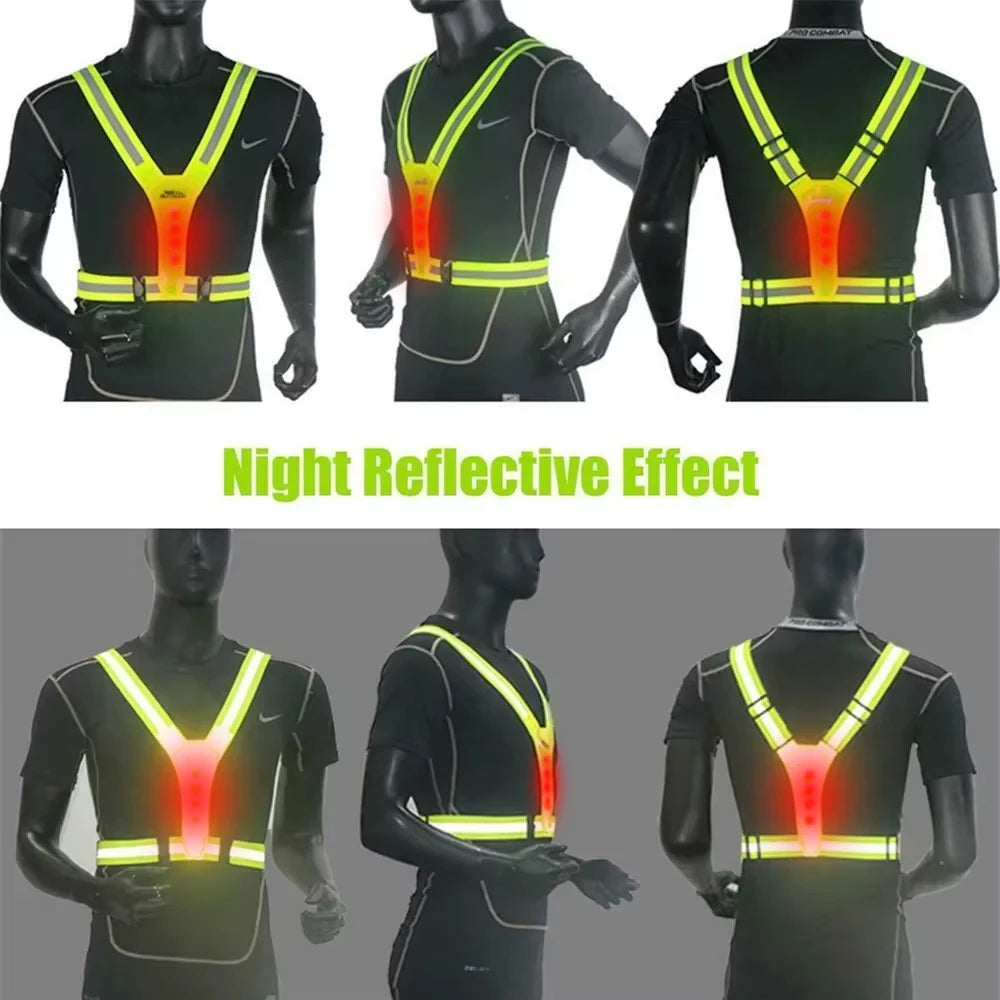 Cycling Illuminated Safety Vest for Night Visibility ATHLEXES