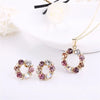 Elegant Gold Circle Jewelry Set ATHLEXES