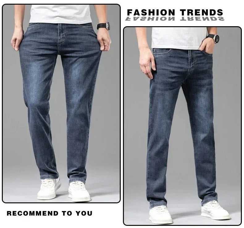 SummerStretch Men's Casual Gray Denim Pants ATHLEXES