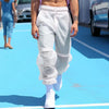 2024 Men's Mesh Transparent Drawstring Joggers Fashion Trousers ATHLEXES