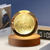 Galactic Saturn Crystal Ball with Wooden Base ATHLEXES