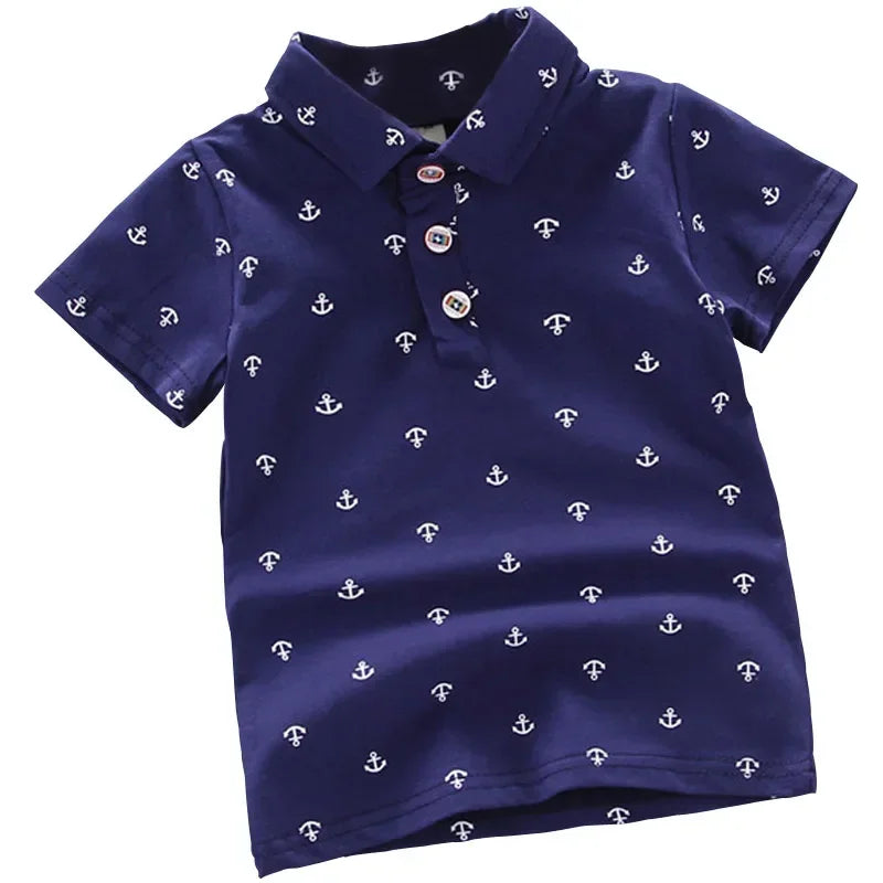 Boys' Trendy Cotton Lapel Print Summer Shirt 2025 ATHLEXES