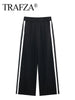 TRAFZA Luxe Stripe Jacket & Trousers Set for Women ATHLEXES