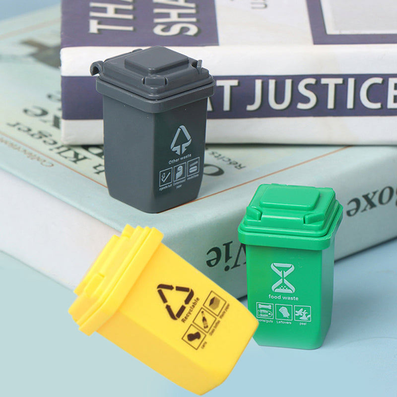 Miniature Trash Can Set for Dollhouse Decor ATHLEXES
