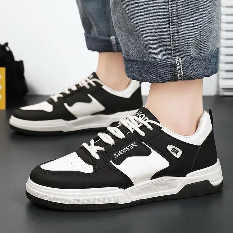 Men Casual Shoes Breathable White Sneakers Fashion Driving Walking Tennis Sports Shoes for Male Skate Flats Low-top Board Shoes ATHLEXES