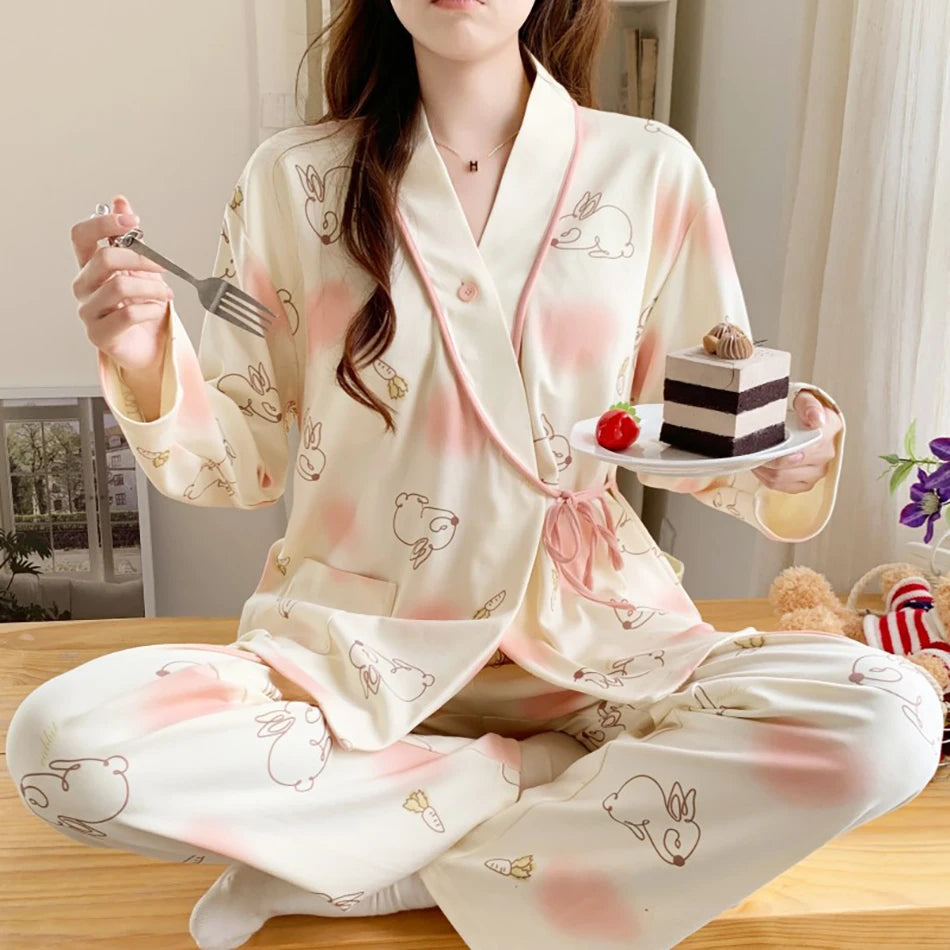 Elegant Maternity Nursing Pajama Set ATHLEXES