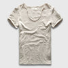 VogueFit Solid Cotton V-Neck Slim Fit T-Shirt for Men ATHLEXES