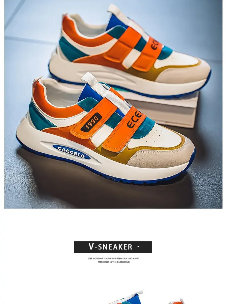 Retro Patchwork Men's Fashion Sneakers for Outdoor Sport ATHLEXES