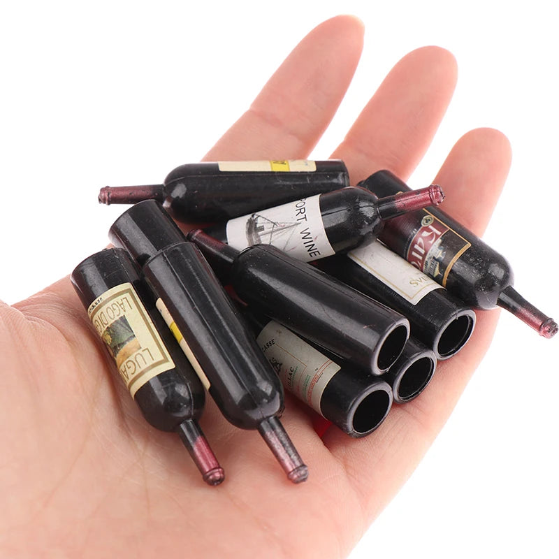 10-Piece Dollhouse Miniature Wine Bottle Set ATHLEXES