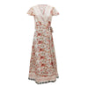 Chic V Neck Summer Slit Maxi Dress for Women ATHLEXES