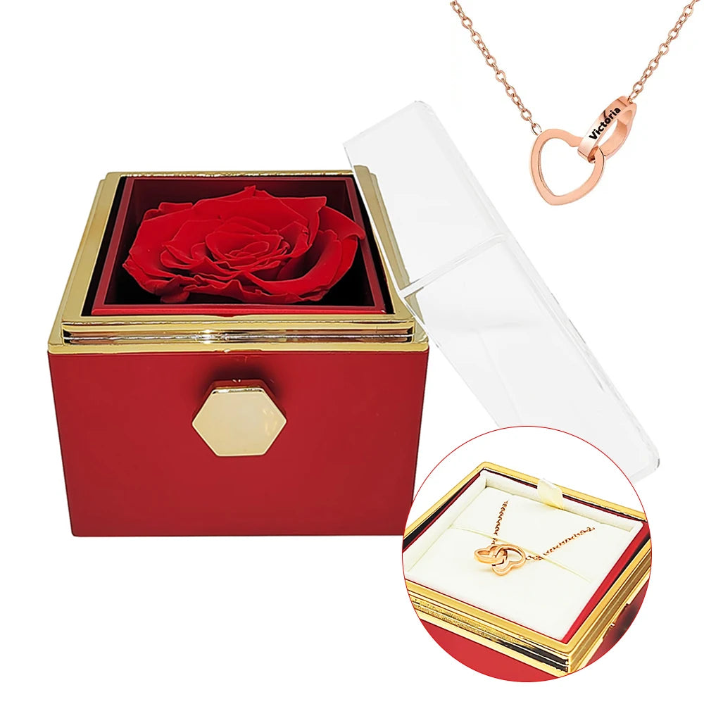 Eternal Rose Heart Necklace Gift Box Set ATHLEXES