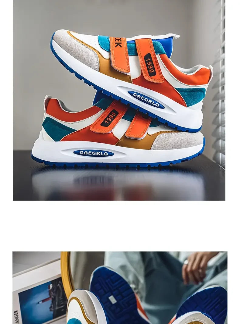 Retro Patchwork Men's Fashion Sneakers for Outdoor Sport ATHLEXES