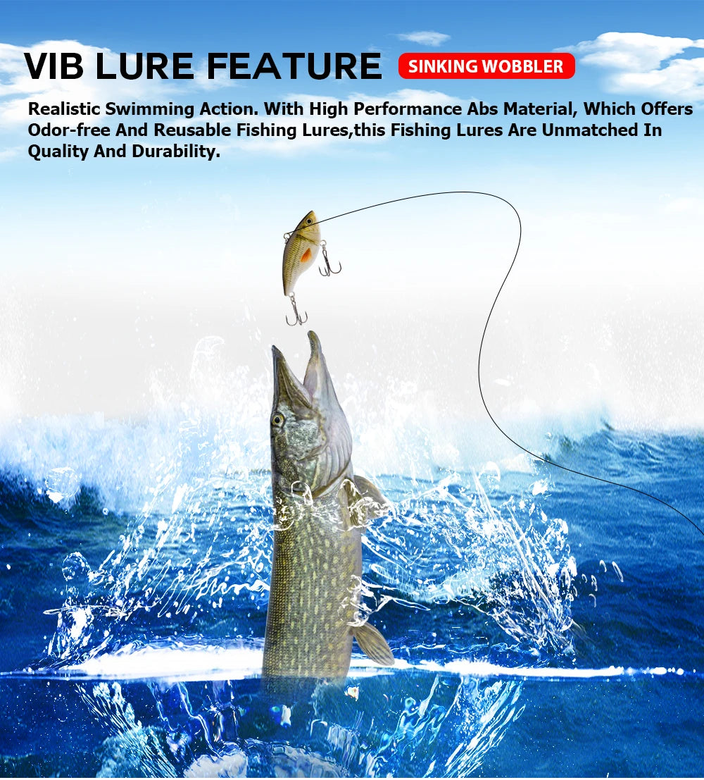 Agoie VIB Slow Sinking Bass Fishing Lure 7cm 18g ATHLEXES